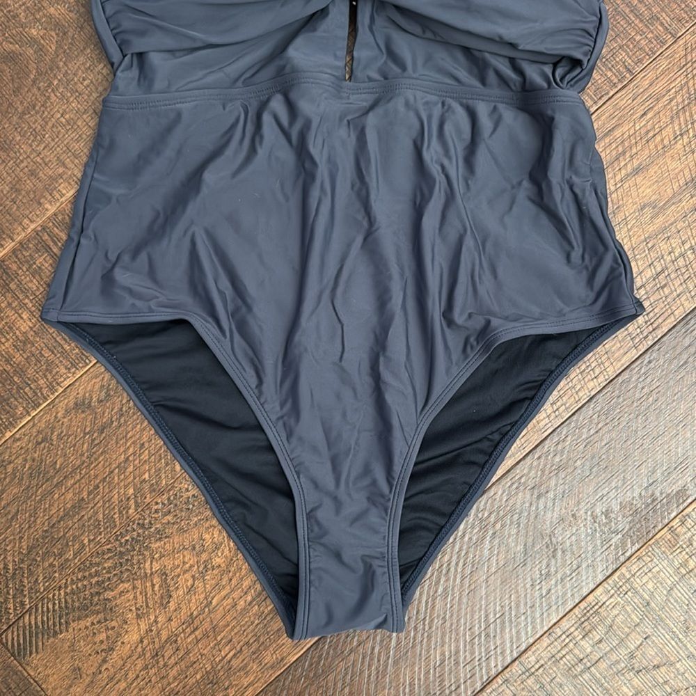 New Cupshe Italian Voyage Wrap Front Plunge Cutout One Piece Swimsuit - Picture 6 of 11